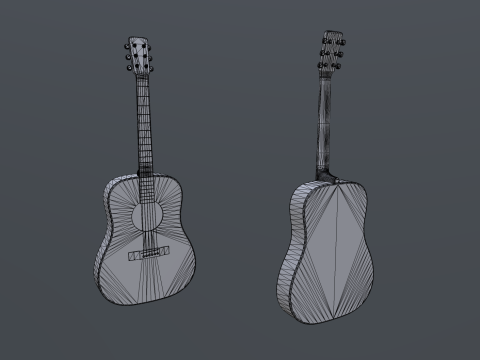 Guitar Acoustic 3D Model