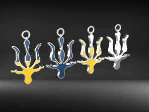 Pingente Tridente Ucraniano Modelo 3D