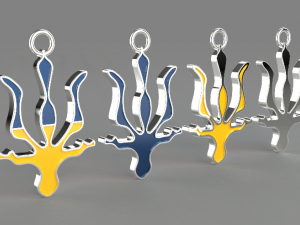 Ukrainian Trident Pendant 3D Model