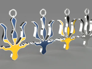 Ukrainian Trident Pendant 3D Model