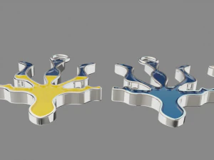 Ukrainian Trident Pendant 3D Model