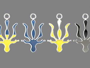Ukrainian Trident Pendant 3D Model