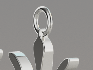 Ukrainian Trident Pendant 3D Model