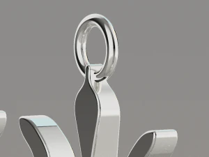 Ukrainian Trident Pendant 3D Model