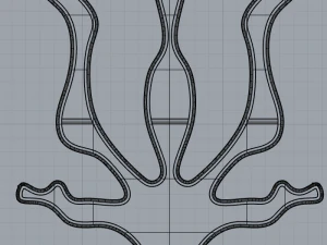 Ukrainian Trident Pendant 3D Model