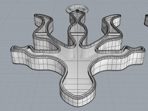 Ukrainian Trident Pendant 3D Model