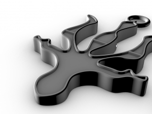 Ukrainian Trident Pendant 3D Model