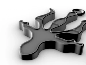 Ukrainian Trident Pendant 3D Model