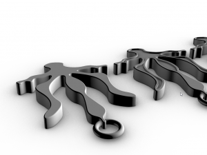 Ukrainian Trident Pendant 3D Model