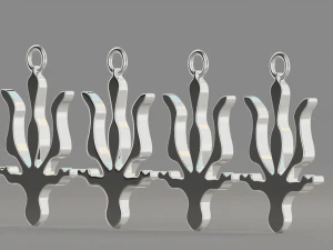 Ukrainian Trident Pendant 3D Model