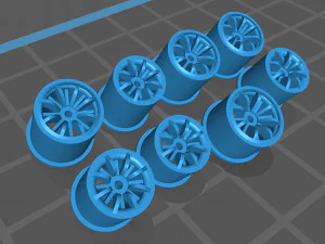 Hotwheels custom wheels OD 8mm OD 7mm 3D Print Model