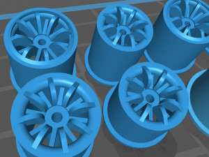 Hotwheels custom wheels OD 8mm OD 7mm Modello di stampa 3D