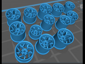 Hotwheels custom wheels OD 9mm OD 8mm OD 7mm 3D-Druckmodell