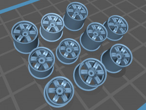 Hotwheels custom wheels OD 9mm OD 8mm 3D printmodel