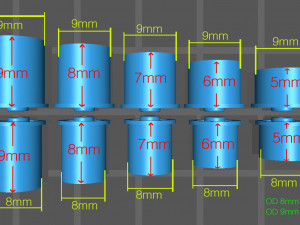 Hotwheels custom wheels OD 8mm OD 9mm 3D प्रिंट मॉडल