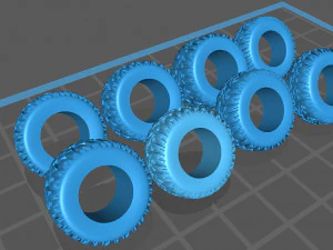 Hotwheels custom Off-Road Tires OD16mm ID9mm 3D Print Model