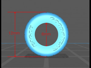 Hotwheels custom wheels tires set OD 12mm ID 6mm Modello di stampa 3D