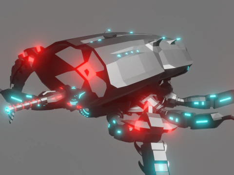 Pack of Models in Space Style 3D Model