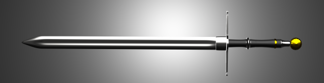 Medieval sword 3D Model .c4d .max .obj .3ds .fbx .stl .blend