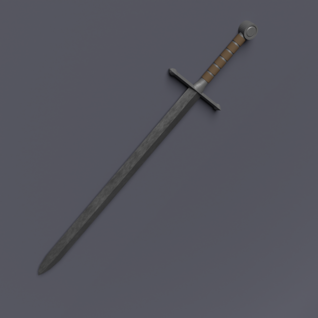 Low poly sword 3D-Modell .c4d .max .obj .3ds .fbx .stl .blend 