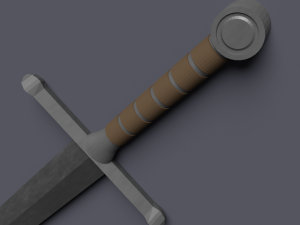 Low poly sword 3D-Modell