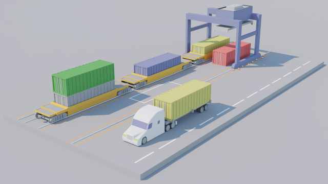 Low poly container terminal 3D Model .c4d .max .obj .3ds .fbx .stl .blend 