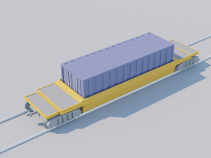 Low poly container terminal 3D Model