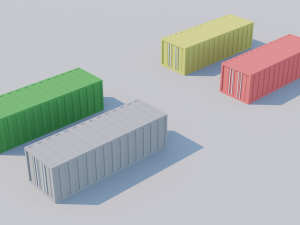 Low poly container terminal 3D Model