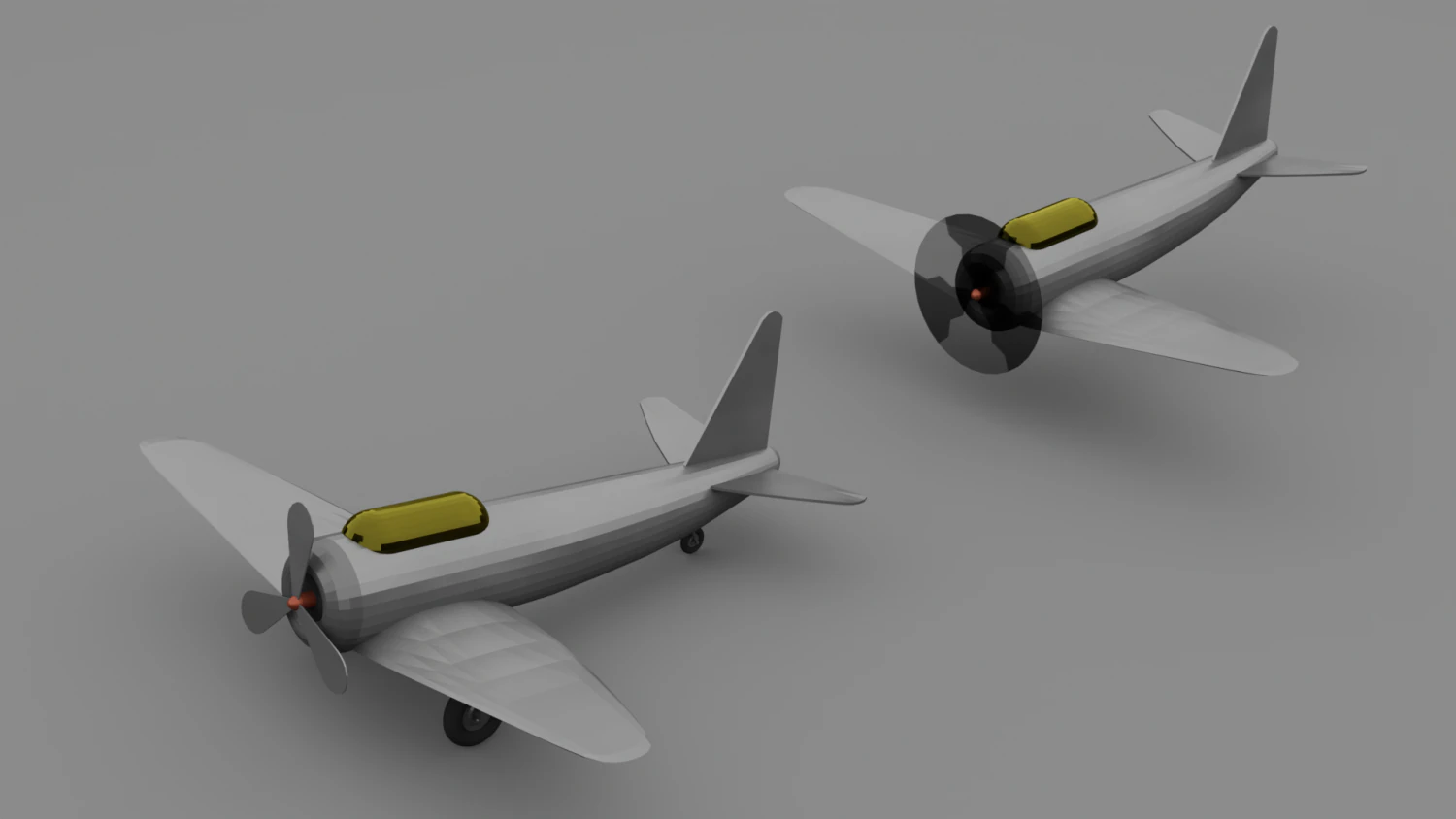 Low poly plane 3D Model .c4d .max .obj .3ds .fbx .stl .blend 