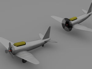 Low poly plane Model 3D