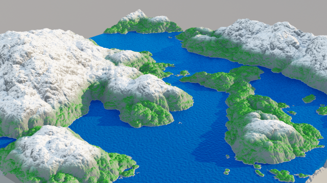 Low poly mountains Modello 3D .c4d .max .obj .3ds .fbx .stl .blend 