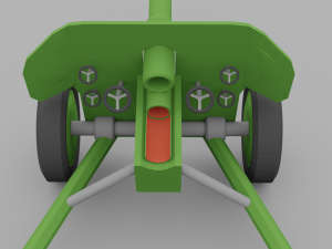 Low poly artillery gvn 3D Model
