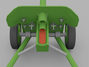 Low poly artillery gvn 3D Model