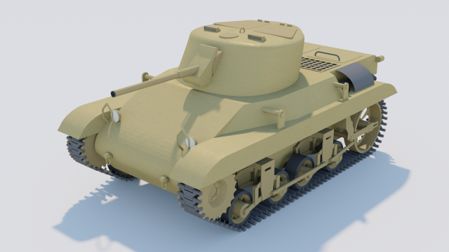 M22 Locust Tank 3D Модель .c4d .max .obj .3ds .fbx .stl .blend 
