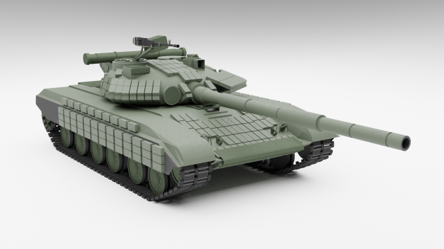 T-64 BV MBT 3D Модель .c4d .max .obj .3ds .fbx .stl .blend 