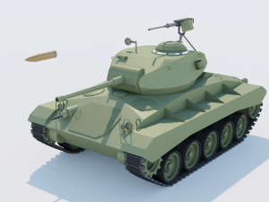 M24 Chaffee light tank 3D Model