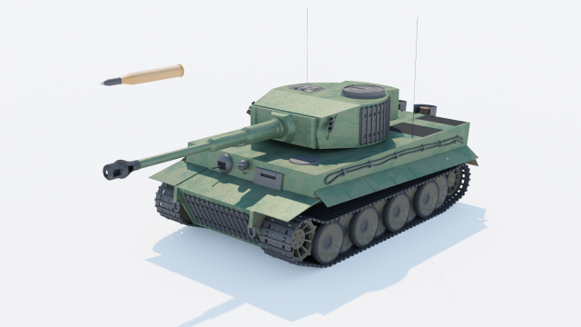 Tiger H1 Tank Modelo 3D .c4d .max .obj .3ds .fbx .stl .blend 