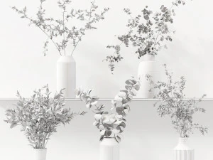 Cole&ccedil;&atilde;o de plantas de interior 022 Modelo 3D