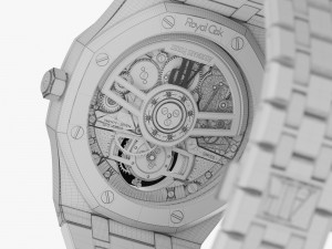 Audemars Piguet Royal Oak Flying Tourbillon White Gold Model 3D