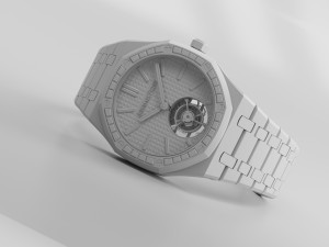 Audemars Piguet Royal Oak Flying Tourbillon White Gold Model 3D