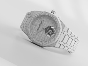 Audemars Piguet Royal Oak Flying Tourbillon White Gold Model 3D