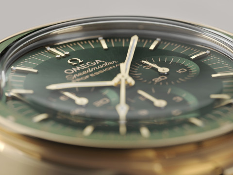 Omega Speedmaster Moonwatch Professional - Gold on Moonshine - 3D 모델