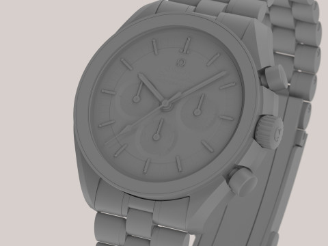 Omega Speedmaster Moonwatch Professional - Gold on Moonshine - 3D 모델