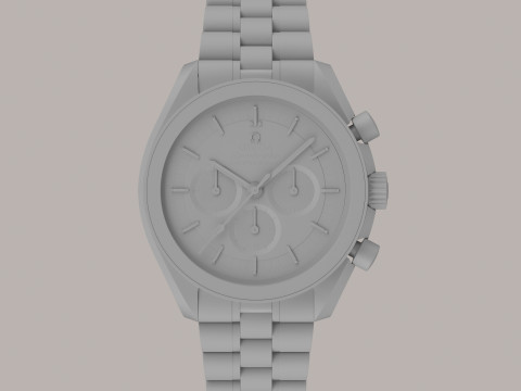 Omega Speedmaster Moonwatch Professional - Gold on Moonshine - 3D 모델