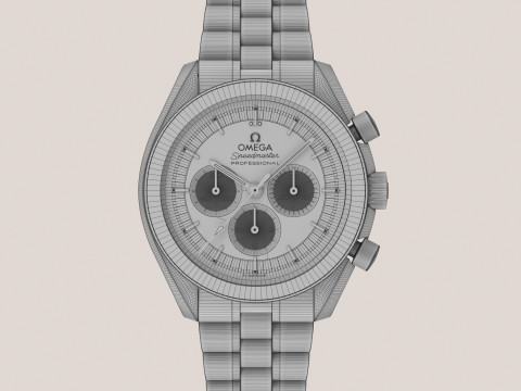 Omega Speedmaster Moonwatch Professional - Gold on Moonshine - 3D 모델
