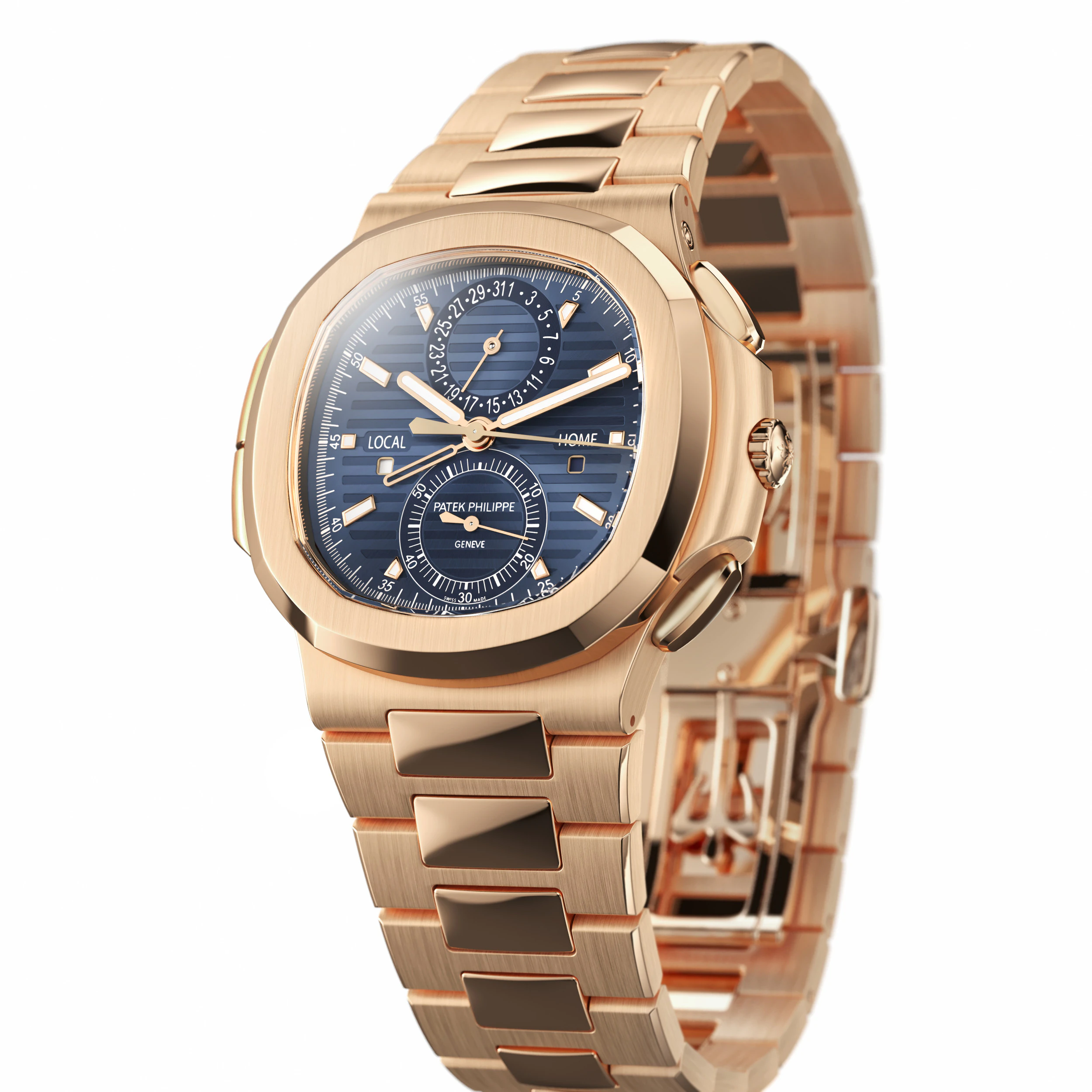 Patek Philippe - 5990 Nautilus 3D Model .c4d .max .obj .3ds .fbx .stl .blend