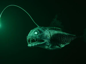 Angler Deep Sea Fish 3D Model