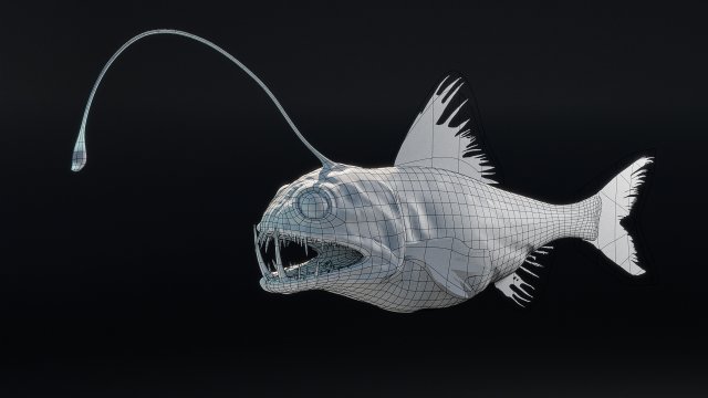 Angler Deep Sea Fish 3D Model