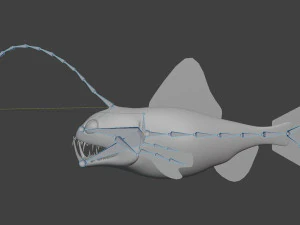 Angler Deep Sea Fish 3D Model