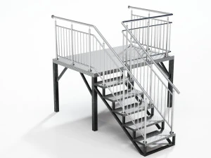 Metalen trappen 3D Model